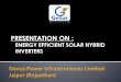 PRESENTATION ON - India Electronics & Semiconductor … 23_kolkata/Satyan Vijay... · PRESENTATION ON : ENERGY EFFICIENT SOLAR HYBRID INVERTERS Genus Power Infrastructures Limited