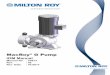 MacRoy G Pump - Milton · PDF fileThe MacRoy® G is a reciprocating, chemical dosing pump capable of producing controlled flows up to 310 gallons per hour (1175 L/H) at pressures up