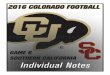 EIGHT QUICK QUESTIONS - Colorado Buffaloesstatic.cubuffs.com/custompages/football/2016/usc/cuindividualnotes.pdf · History of Surfing Chris Fowler JT Bale ... EIGHT QUICK QUESTIONS