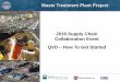 2016 Supply Chain Collaboration Event QVD How To … Supply Chain Collaboration Event QVD –How To Get Started Waste Treatment Plant Project Quality Verification Documentation (QVD)