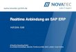 Realtime Anbindung an SAP ERP - NovaTec GmbH Netweaver Gateway Service Builder Abb. Import Daten Modell mit ... OData and SAP Netweaver Gateway Bönnen et al. Galileo Press ISBN: 978-1-59229-907-2