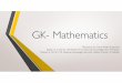 GK- Mathematicsteachers.dadeschools.net/rvancol/GKMathStorage/Competency1.pdf · GK- Mathematics Resources for Some ... fresh fruits and vegetables are often recommended to reduce