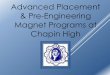 Advanced Placement & Pre-Engineering Magnet …chapinmagnet.weebly.com/uploads/6/5/2/5/6525743/ap___magnet...practice skills to be successful in Advanced Placement courses ... PROJECT