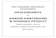 OF AARON HARTSHORN & HANNAH PEASLEY 1781-FINAL.pdfOF . AARON HARTSHORN & HANNAH PEASLEY . FROM VERMONT, USA TO . ONTARIO, CANADA & MICHIGAN, USA . 2015 Edition . ... daughter of Jedediah