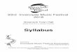 Syllabus - Inverclyde Music · PDF fileSyllabus Inverclyde Music Festival Association Organised by Scottish Charity No SC 022119 ... Class and may not change from the persons named