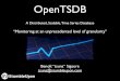 OpenTSDBopentsdb.net/misc/opentsdb-strata.pdf · OpenTSDB A Distributed, Scalable, Time Series Database “Monitoring at an unprecedented level of granularity” Benoît “tsuna”