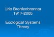 Urie Bronfenbrenner 1917-2005 Ecological Systems … Bronfenbrenner.pdfUrie Bronfenbrenner 1917-2005 Ecological Systems Theory Human development occurs in context -- It is both influenced