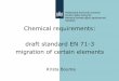 Chemical requirements: draft standard EN 71-3 migration of ... · PDF file22 October 2012 Seminar on Testing for Toy Safety Overview • Directive 2009/48/EC • NEW EN 71-3 • Sample