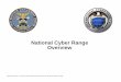 National Cyber Range Overview - Office of the Under ... Overview_DistA.pdf · National Cyber Range Overview. ... digital information are required to conduct cybersecurity ... Blue