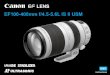 EF100-400mm f/4.5-5.6L IS II USM - B&H Photo Video · PDF fileENG-1 Thank you for purchasing a Canon product. Equipped with an Image Stabilizer, the Canon EF100-400mm f/4.5-5.6L IS