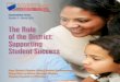 The Role of the District: Supporting Student Success · PDF fileThe Role of the District: Supporting Student Success ... What the research says about the district’s role in supporting