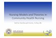 Community Nursing Models - Universitas Airlangganers.unair.ac.id/materikuliah/Community Nursing Models.pptx.pdf · Nursing Models and Theories in Community Health Nursing Setho Hadisuyatmana,