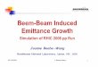 Beem-Beam Induced Emittance Growth · PDF fileBeem-Beam Induced Emittance Growth ... they may overlap which leads to chaotic motion of particles moving ... 2.8 3 3.2 3.4 3.6 3.8 4