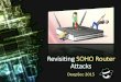 Revisiting SOHO Router Attacks · PDF file•DNS Hijacking •Requires ... •Change any router configuration settings by ... Huawei HG553 Vuln. - Vuln. Vuln. - - - Vuln. Vuln