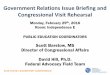 Government Relations Issue Briefing and … Relations Issue Briefing and Congressional Visit Rehearsal 1 Monday, February 29 th, 2016 Room: Independence E PUBLIC EDUCATION COORDINATORS