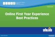 Online First Year Experience Best Practices - Pearson · PDF fileOnline First Year Experience Best Practices. #pearsoncite ... LinkedIn: ... Increase academic success in the short-