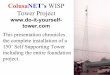 ColusaNET’s WISP Tower · PDF file150’ Self Supporting Tower ... Do some simple calculations to determine the ... “Structural Standards for Steel Antenna Towers and Antenna Supporting