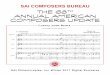 SAI COMPOSERS BUREAU THE 68TH ANNUAL AMERICAN COMPOSERS UPDATE · PDF filepleased to bring you the newest ... transcription of the whole first book of Bach’s ... ANNUAL AMERICAN