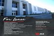 For Lease - · PDF file– LED high-bay lights with integral motion sensors – ESFR sprinkler system – 3,000A 480V 3-phase 4-wire power – 300 auto parking (expandable to 387)