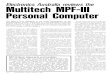 Electronics Australia reviews the Multitech MPF-III ...messui.polygonal-moogle.com/comp/mpf.pdfon the IBM PC keyboard, causing considerable controversy, but has been ... a full Two-Pass