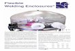 Flexible Welding Enclosures - Huntingdon Fusion · PDF filevent is fitted to each model to allow small objects to be ... AFE1800 Flexible Welding Enclosure fitted with 2300 mm zip