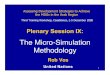 The Micro-Simulation  · PDF fileThe Micro-Simulation Methodology ... Wage determination Employment, ... • The two methods (2A and 2B) define total per capita