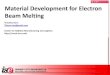 Material Development for Electron Beam Melting · PDF file · 2013-10-24Material Development for Electron Beam Melting ... (FDM,SLA, polyjet, powder ... Dr. Tushar Mahale Dr. Ola