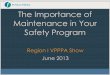 The Importance of Maintenance in Your Safety Programvppregion1.com/wp-content/uploads/2009/09/VPPA-2013-The-Importan… · The Importance of Maintenance in Your ... Operator can inspect