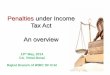 Penalties under Income Tax Act An overview - Rajkot  · PDF filePenalties under Income Tax Act An overview 10 th May, 2014 ... sign statements, furnish ... Matsya VikasNigamLtd