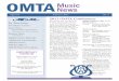 OMTA Music News - · PDF fileThe Cat and the Mouse (Copland) is a great favorite in level 10 as are the Ger-shwin Preludes. Music much harder than these examples is rarely used by