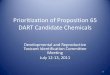 Prioritization of Proposition 65 DART Candidate … of Proposition 65 DART Candidate Chemicals Developmental and Reproductive Toxicant Identification Committee Meeting July 12-13,