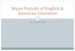 Major Periods of English & American Literature · PDF fileWhat is meant by “period”? A period is a dominant mode, style, or type of literature within a specific historical context