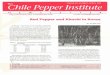 Chile Pepper Institute Chile Pepper Institute VOLUME VIII, NUMBER 1, SPRING 1999 E-mail: hotchile@nmsu.edu Red Pepper and Kimchi in Korea In Korea, one of the most popular vegetable