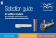 Air and liquid products · PDF fileSelection guide Air and liquid products Quick selection guide for article number based and stocked heat exchangers for the refrigeration industry