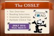 1 - OSSLT Intro & Multiple Choice - schools.peelschools.orgschools.peelschools.org/sec/davidsuzuki/academics/ossltinfo... · The OSSLT Test Overview Reading Selections Grammar Questions