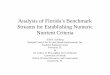 Analysis of Florida’s Benchmark Streams for Establishing ... 2/105… · Streams for Establishing Numeric Nutrient Criteria ... • Conduct a paired watershed monitoring to test