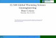 12.340 Global Warming Science - MIT … Global Warming Science . Geoengineering . Dan Cziczo . ... 0 -5 -10 -15 -20 -25-30 PbO + 0.01m NH. 4. I ... Working Group I Contribution to