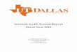 Internal Audit Annual Report - University of Texas at … Texas Internal Auditing Act, Texas Government Code, Chapter 2102, requires that an annual report on internal audit activity