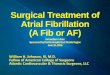 Surgical Treatment of Atrial Fibrillation (A Fib or AF) · PDF fileSurgical Treatment of Atrial Fibrillation (A Fib or AF) Innovation in Care Sponsored by Florida Hospital East Florida