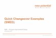 Quick Changeover Examples (SMED) - New  · PDF fileProprietary information of New Potential   Quick Changeover Examples (SMED) AMF – Process Improvement Group 16 February 2017