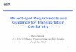 PM Hot-spot Requirements and Guidance for ... Hot-spot Requirements and Guidance for TransportationGuidance for Transportation Conformity Meg PatulskiMeg Patulski U.S. EPA’s Office