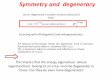 Symmetry and degeneracy - Istituto Nazionale di Fisica ...people.roma2.infn.it/~cini/ts2017/ts2017-3.pdf · Symmetry and degeneracy Let m= degeneracy ... and this is why the orbits