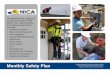 Monthly Safety Plan Calendar - · PDF fileMonthly Safety Plan Industries, Safety & Health ... construction site. • A SAFETY BULLETIN ... Injury forms are available on the job site