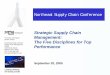 Northeast Supply Chain Conference - · PDF fileNortheast Supply Chain Conference Strategic Supply Chain Management: The Five Disciplines for Top Performance For further information,