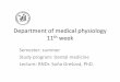 Department of medical physiology 11th week week SS.pdf · Department of medical physiology 11th week Semester: ... •Male - spermatogenesis, ... & Guyton, A. C. (2006). Guyton and