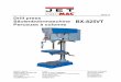 2013.11 Drill press Säulenbohrmaschine BX-825VT · PDF fileReturning rejected goods requires the prior express consent ... Never cut magnesium ... Always close the chuck guard and