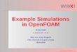 Example Simulations in OpenFOAM - POWERLAB - …powerlab.fsb.hr/ped/kturbo/OpenFOAM/WorkshopZagrebJan2006/Example...Outline Objective • Present an overview of most interesting simulations