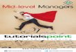 Mid-Level Managers - · PDF fileMid-Level Managers 1 About the Tutorial A good mid-level manager has the ability to extract the best potential buried within others; ... associated