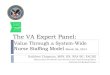 The VA Expert Panel -  · PDF file · 2014-03-27The VA Expert Panel: Overview ... Operating Room, Specialty Clinics (Primary Care Ratios)