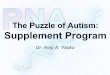 The Puzzle of Autism: Supplement Program - Dr Amy · PDF fileThe Puzzle of Autism: Supplement Program Dr. Amy A. Yasko. ... (transdermal): Glutathione cream Magnesium ... Magnesium